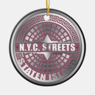 Ornamento De Cerâmica Cobrir Manhole Staten Island