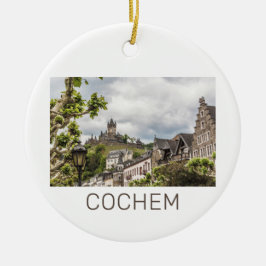 Ornamento De Cerâmica Cochem Moselle Panorama Alemanha Souvenir