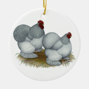 Ornamento De Cerâmica Cochin:  Azul do auto