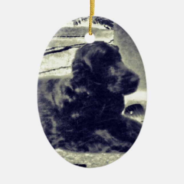 Ornamento De Cerâmica Cocker spaniel (Frente)