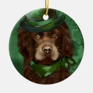Ornamento De Cerâmica Cocker Spaniel Americano
