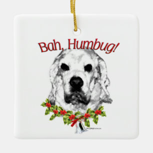 Ornamento De Cerâmica Cocker Spaniel Bah Humbug