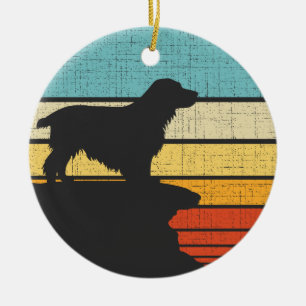 Ornamento De Cerâmica Cocker Spaniel Retro Vintage 60s 70s Cachorro Pupp