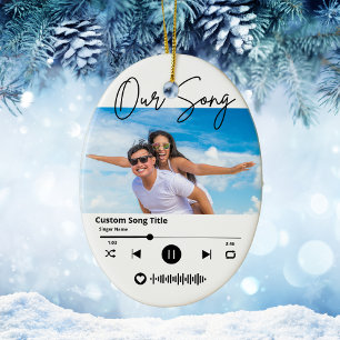 Ornamento De Cerâmica Código de Música Digitalizável Nosso Casal De Músi
