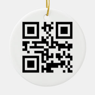 Ornamento De Cerâmica Código de QR - boas festas!