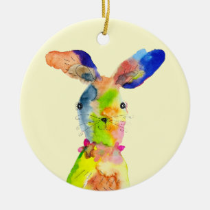Ornamento De Cerâmica Coelhinho de Páscoa fofo