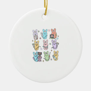 Ornamento De Cerâmica Coelhinhos Divertidos Técnico de Ultrassom de Doce