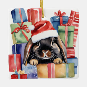 Ornamento De Cerâmica Coelho Coelho do Salto de Natal