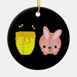 Ornamento De Cerâmica Coelho Fofo e Divertido Honey Bunny Amantes de Ani