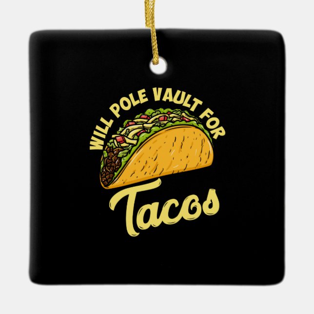 Ornamento De Cerâmica Cofre De Polos Para Tacos (Frente)