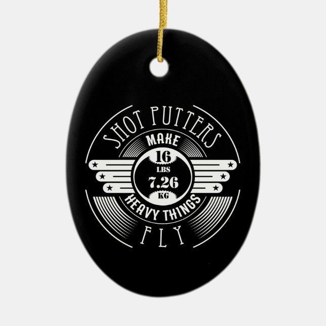 Ornamento De Cerâmica coisas pesadas que voam (Frente)