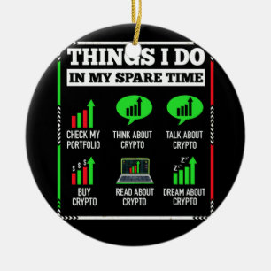 Ornamento De Cerâmica Coisas Que Eu Faço Em Meu Tempo Livre Comercializ