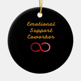 Ornamento De Cerâmica Colaborador de Ajuda Emocional - Dia de Trabalho C