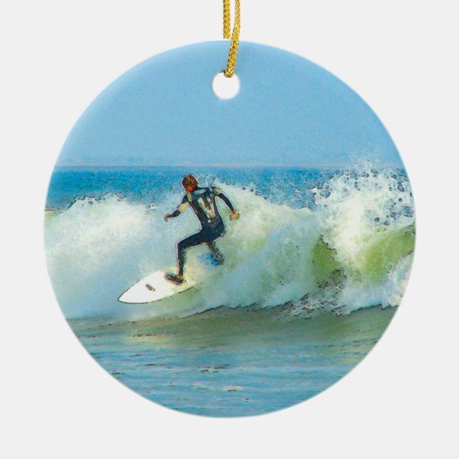 Ornamento De Cerâmica Colado na lavagem (Frente)