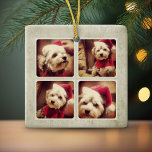 Ornamento De Cerâmica Colagem de Fotos de Feriado do Instagram<br><div class="desc">Que seus dias sejam Feliz e Brilho! Um design simples e moderno que destaca suas fotos. Esta amostra usa o Earlybird Frames. Se tiver algum problema com a sua imagem ou texto,  clique no botão personalizar e poderá mover as coisas e fazer alterações.</div>