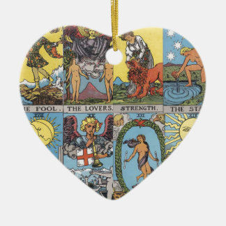 Ornamento De Cerâmica Colagem do cartão de Tarot