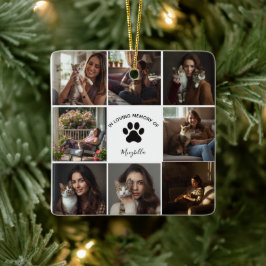 Ornamento De Cerâmica Colagem Personalizada de Animais de Estimação Em M