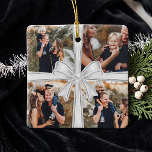 Ornamento De Cerâmica Colar Moderno Simples de Prata Personalizado com 4