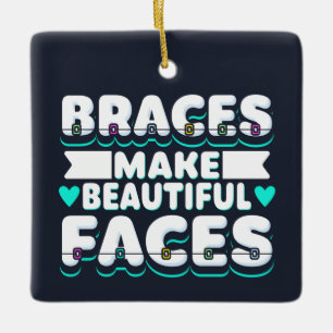 Ornamento De Cerâmica Colchões fazem belos rostos, dentistas