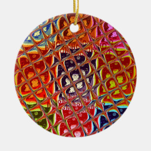 Ornamento De Cerâmica Coleção de Cores de Natal abstrato.