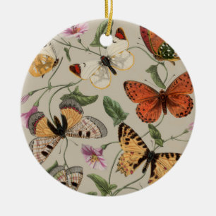 Ornamento De Cerâmica Coleção de Desenhos de Mariposa Borboleta Natureza