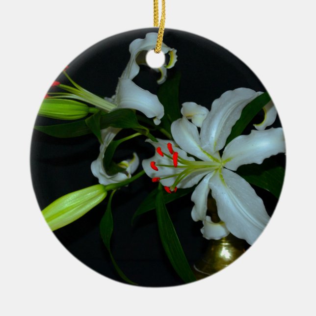 Ornamento De Cerâmica Coleção de Design e Flores irlandesas (Frente)