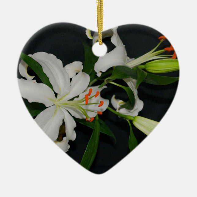 Ornamento De Cerâmica Coleção de Design e Flores irlandesas (Frente)