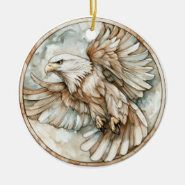 Ornamento De Cerâmica Coleção de Eternos e tocas selvagens da águia-cald