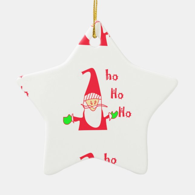 Ornamento De Cerâmica Coleção de Papais noeis de Rato de Cartoon Diverti (Frente)