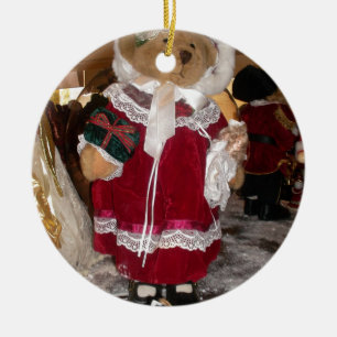 Ornamento De Cerâmica Coleção De Ursos De Pano De Natal.
