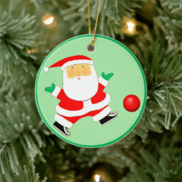 Ornamento De Cerâmica Colecionável de Natal de Kickball