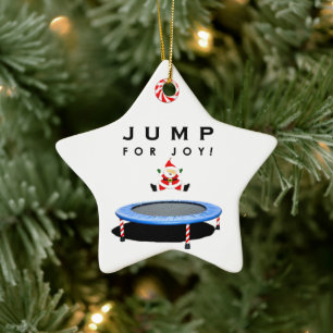 Ornamento De Cerâmica Colecionável de Natal de Trampolim