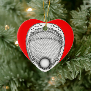 Ornamento De Cerâmica Colecionável Personalizado de Goleiro de Lacrosse