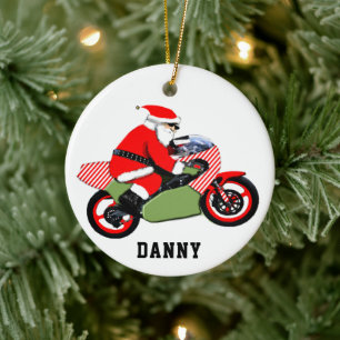 Ornamento De Cerâmica coletável personalizado de motociclistas