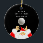 Ornamento De Cerâmica Coletivo de Voleibol 2023<br><div class="desc">A design original de "Tenha um Velho Feliz Natal" Para criar a manutenção de Natal,  edite texto para adicionar o nome do jogador de vôlei e o ano.</div>