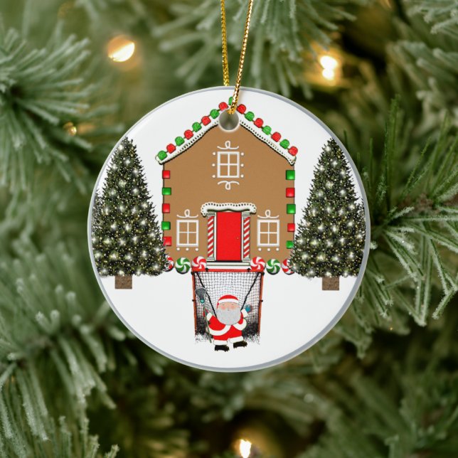 Ornamento De Cerâmica Coletor de Lacrosse Creative (Árvore)