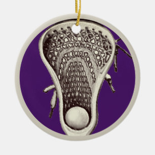 Ornamento De Cerâmica Coletor de Lacrosse Personalizado