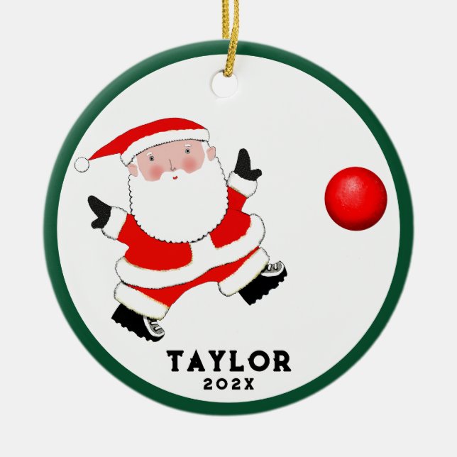 Ornamento De Cerâmica Coletor de Natal de 2023 (Frente)