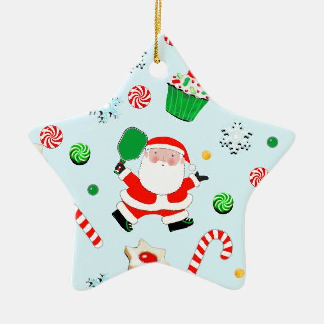 Ornamento De Cerâmica Coletor de Pickleball (Frente)