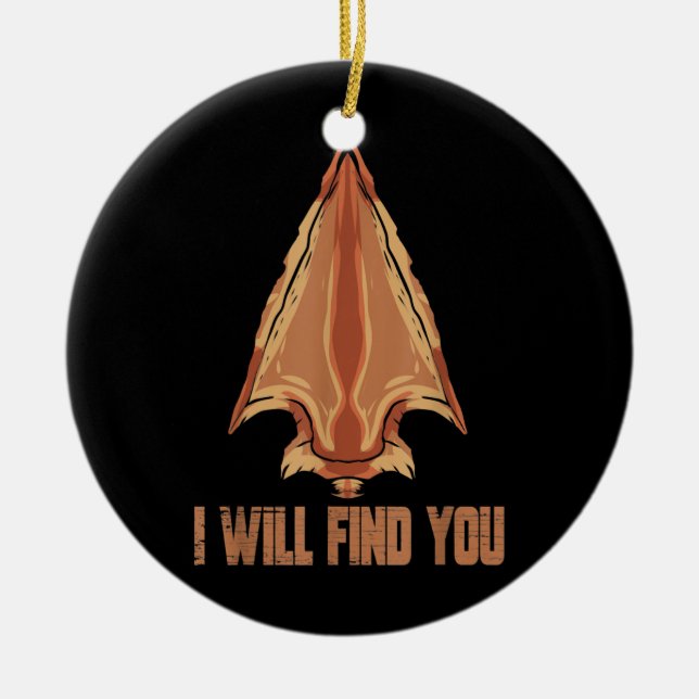 Ornamento De Cerâmica Coletor de Ponta de Seta (Frente)