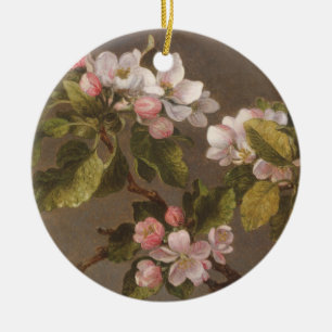 Ornamento De Cerâmica Colibri e flores de Apple