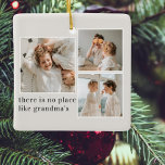Ornamento De Cerâmica Collage Photo & Quote Melhor Presente Para A Avó<br><div class="desc">Uma melhor oferta de fotos e citações de cores é um presente pensativo e personalizado para uma avó amada. Este presente geralmente inclui uma colagem de fotos que mostram a avó, seus filhos, netos e outros entes queridos. As fotos são organizadas de forma criativa e artística, com diferentes tamanhos e...</div>