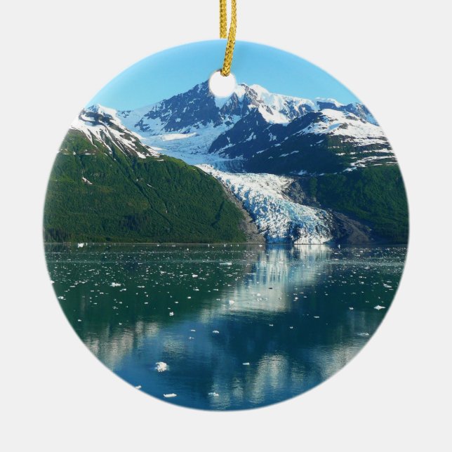 Ornamento De Cerâmica College Fjord I Beauful Alaska Photoographic (Frente)
