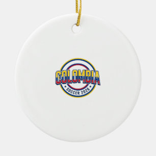 Ornamento De Cerâmica Colômbia Futebol 2026 Futebol Negrito País Tipogra