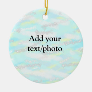 Ornamento De Cerâmica Coloração colorido simples adicione sua foto de te