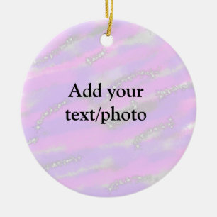 Ornamento De Cerâmica Coloração colorido simples adicione sua foto de te