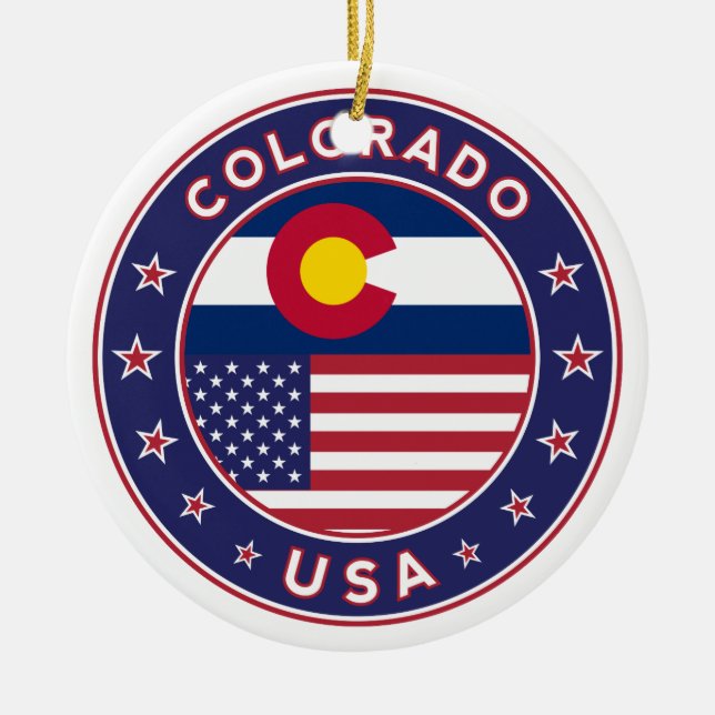 Ornamento De Cerâmica Colorado (Frente)