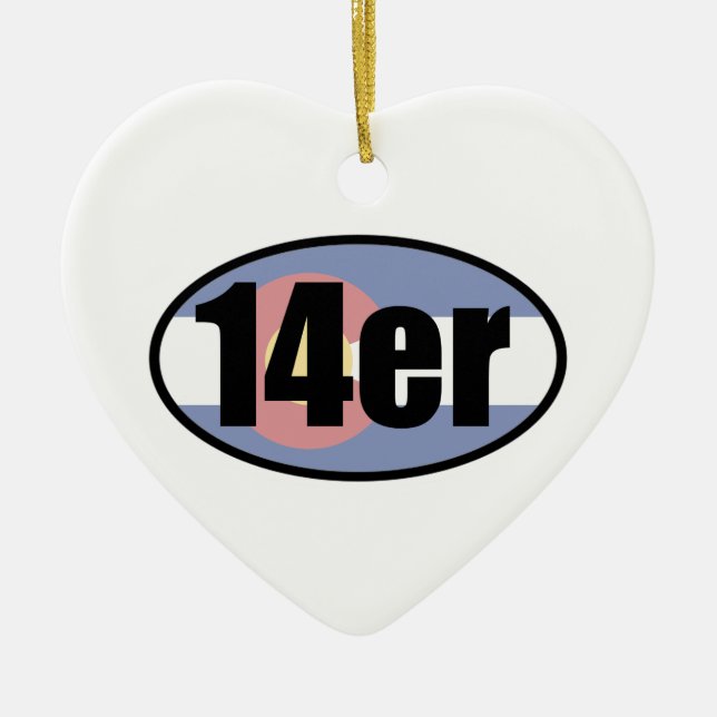 Ornamento De Cerâmica Colorado 14ers (Frente)