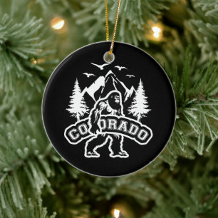 Ornamento De Cerâmica Colorado Day Bigfoot National Park Vintage Hiking