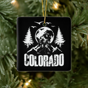 Ornamento De Cerâmica Colorado Day Bigfoot Vintage Hiking